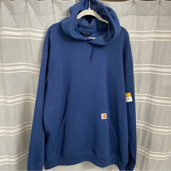 NWT CARHARTT Men's Loose Fit Mid Weight Logo Graphic Hooded Sweatshirt Size 2XL - Picture 2 of 13